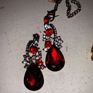 Red earrings
